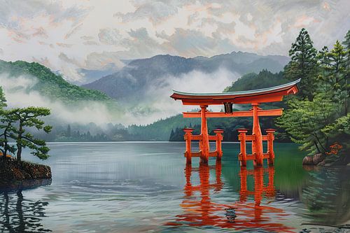 schilderachtige japanse kunst