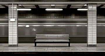 Underground ghost train station at Berlin's Nordbahnhof S-Bahn platform by Silva Wischeropp