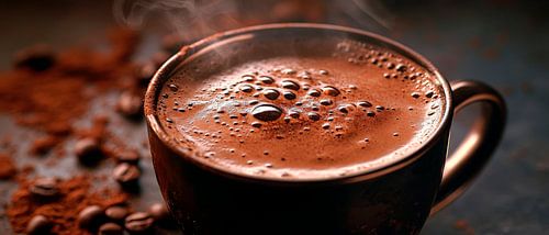 Steamer cacao in een elegante beker