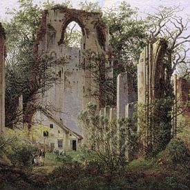 Caspar David Friedrich.  Ruin in the forest by 1000 Schilderijen