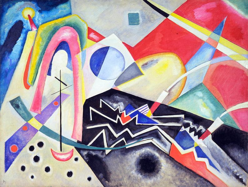 Weiße Zig-Zags, Wassily Kandinsky von Meisterhafte Meister