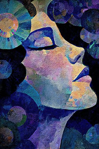 Frau mit bunten Formen von Zen und Mehr