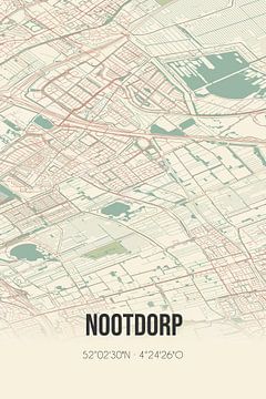 Vintage landkaart van Nootdorp (Zuid-Holland) van Rezona