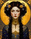 Portrait of a young woman in art nouveau style by Peet de Rouw thumbnail