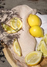 Sommer Zitronen | Mediterraner Fotodruck | Bunte Wandkunst von MelCaptures