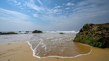 Beach at Clohars-Caoët Brittany France by Peter Bartelings