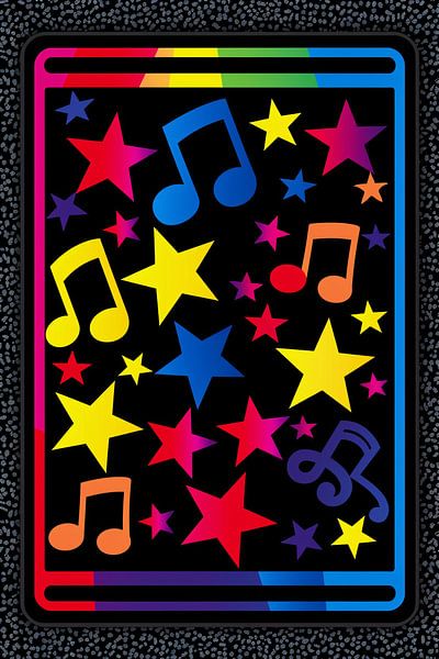 Colourful Stars and Musical Notes Explosion by Imperial Art House