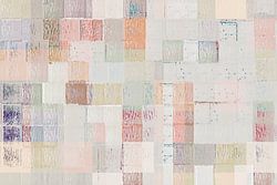 Geometrische abstractie in grijze herfstkleuren