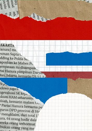 Collage zerrissenes Papier