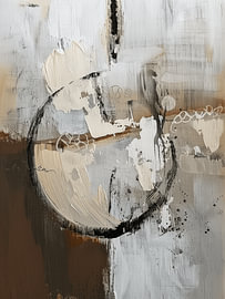 Modern abstract in wabi-sabi style by Japandi Art Studio