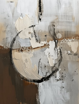 Modern abstract in wabi-sabi stijl