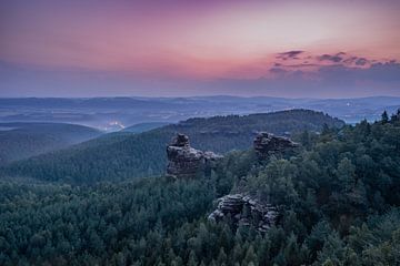 Saksisch Zwitserland in de ochtend