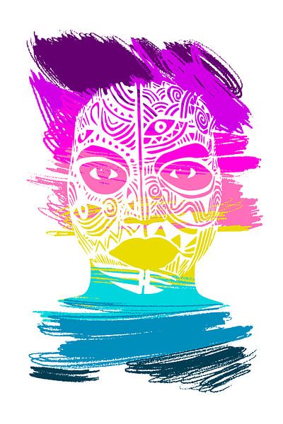Tribu africaineFace par Harry Hadders Design