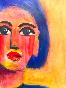 Intuïtief portret La Femme Bleue van Danielle Ducheine