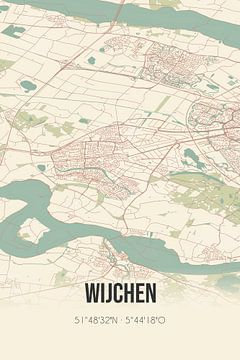 Vieille carte de Wijchen (Gueldre) sur Rezona