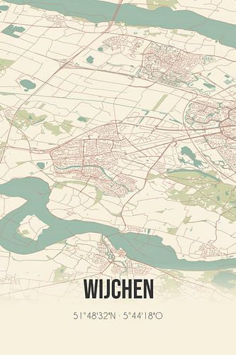 Alte Landkarte von Wijchen (Gelderland)