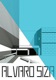 Alvaro Siza 5 - Hellblaues Dreieck von TAAIDesign