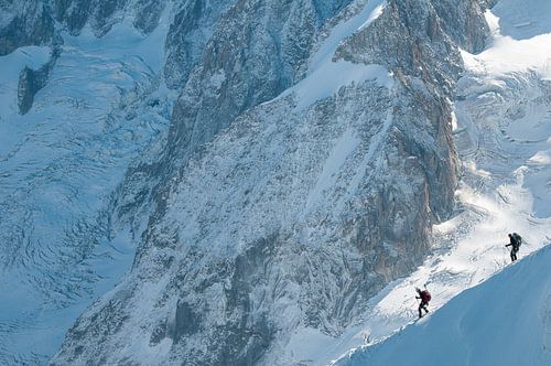 Alpinistes en haute montagne