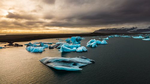 Blaue Diamanten von Jökulsárlón - Isländische Gletscherlagune von Stefano Scoop
