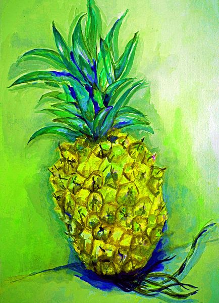 Pineapple in Popart Style (1) by Ineke de Rijk