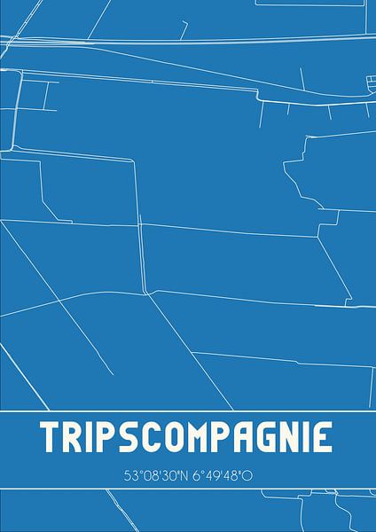 Blueprint | Map | Tripscompagnie (Groningen) by Prints of Place