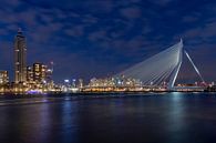 Rotterdam Skylineview Erasmus Bridge in the evening by Franca Gielen thumbnail