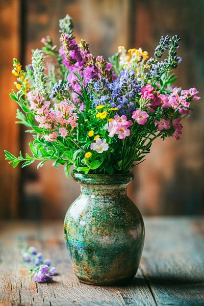 Boeket vaas van Poster Art Shop