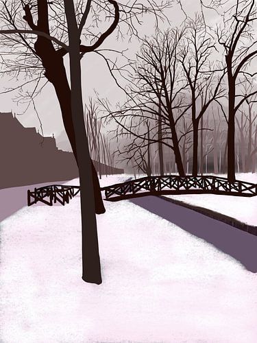 Wilhelminapark Utrecht dans la neige