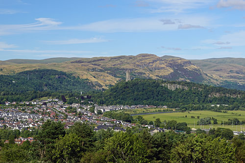 Uitzicht over de stad Stirling in Schotland.