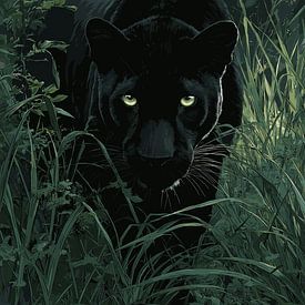 Black panther in the jungle by Pixelbull Design
