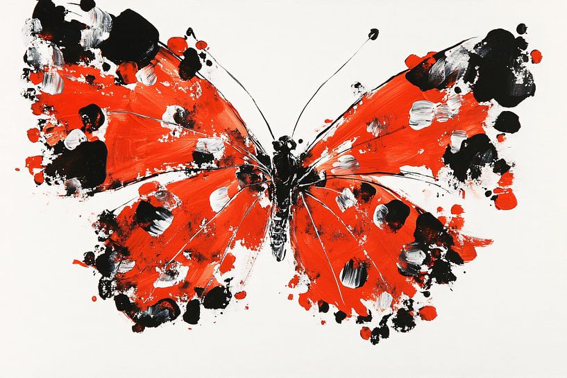 Abstract butterfly with paint splashes by Imperial Art House