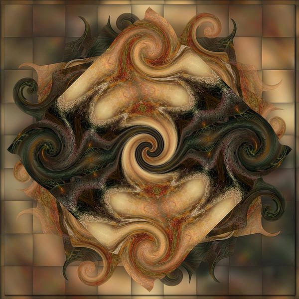 Kaleidoscope with curls by Carla van Zomeren
