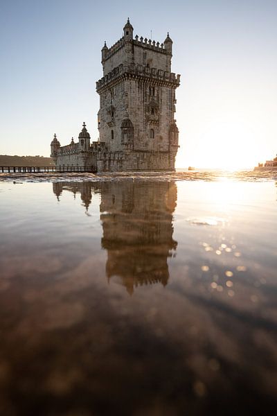 De Torre de Belem, een bezienswaardigheid van Lissabon, Portugal van Fotos by Jan Wehnert