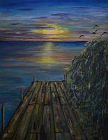 sunset at the dock