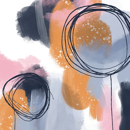 Together, mixed-media abstract modern van De Schildertuin