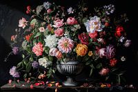 Still life of flowers in a vase