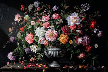 Stilleven van bloemen in een vaas van Thea