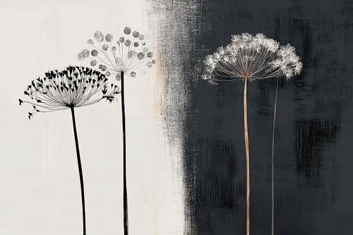 Botanisch abstract in Japandi stijl