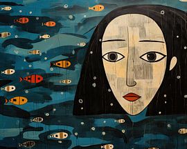 Lost in the journey - Found in the art. van Abstract Schilderij