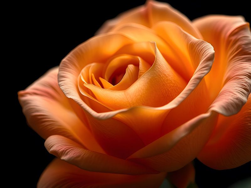 Golden Elegance – Die strahlende Schönheit einer orangefarbenen Rose von ButterflyPix