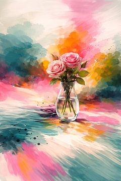 Rozen in de kleurenstroom