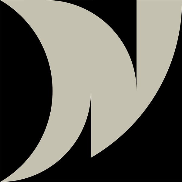 Black Geometric Shapes and Lines no. 5 by Dina Dankers