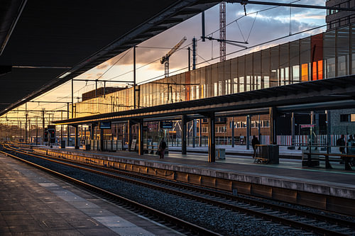 Lichtspel op het perron
