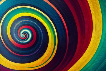 tourbillon abstrait spirale hypnotique, illustration d'art sur Animaflora PicsStock