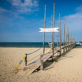 Houten Steiger bootverbinding Texel-Vlieland van Lotte Klous