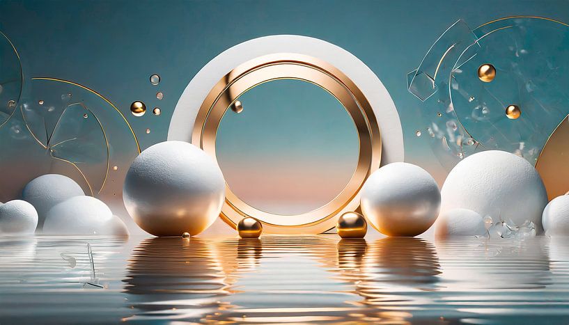 Boules design avec blanc et or par Mustafa Kurnaz