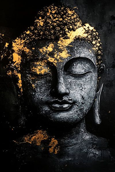 Buddha-Porträt mit Goldakzenten von Art & Soul Creations