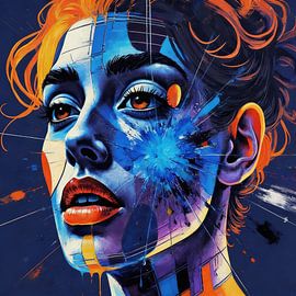 Réveil bleu — Un visage expressif baigné de lumière sur ART AKON