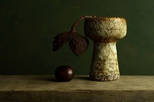 Let go, authentic still life with chestnut