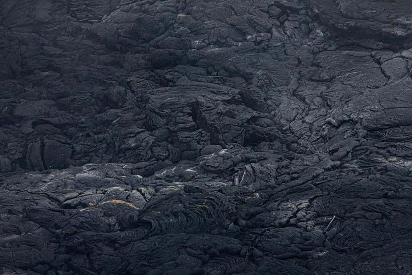 Lave solidifiée du volcan Fagradalsfjall en Islande. par Michèle Huge